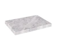 Argon Tableware Rectangle Marble Chopping Boards - 30 x 20cm - Pack of 2 - White Cutting Board Solid Worktop Protector Mat Serving Platter for Slicing Vegetables, Cutting Meat, Meal Preparation