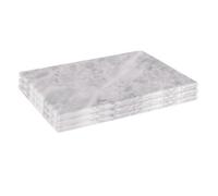 Argon Tableware Rectangle Marble Chopping Boards - 30 x 20cm - Pack of 3 - White Cutting Board Solid Worktop Protector Mat Serving Platter for Slicing Vegetables, Cutting Meat, Meal Preparation