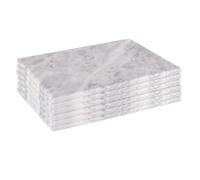 Argon Tableware Rectangle Marble Chopping Boards - 30 x 20cm - Pack of 6 - White Cutting Board Solid Worktop Protector Mat Serving Platter for Slicing Vegetables, Cutting Meat, Meal Preparation