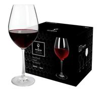 Argon Tableware Mayfair Crystal Red Wine Glasses 650ml - Pack of 24 Large Lead-Free Wine Glass Set, Tulip Bowl, Long Stem, Elegant Glassware for Home, Dining & Gifting