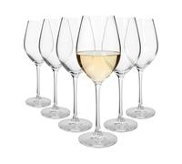 Argon Tableware Mayfair Crystal White Wine Glasses 350ml - Pack of 6, Lead-Free Crystal Wine Glass Set, Tulip Bowl Design, Durable Pulled Stem, Gift Boxed Glassware for Home & Bar