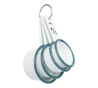 Argon Tableware 4 Piece Measuring Cup Set - Green - Stackable Nesting Metal Kitchen Gadget Utensils Set Enamel Measuring Cups for Dry or Liquid Baking & Cooking Ingredient Measurements