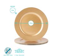 Argon Tableware Metallic Charger Plate - 33cm in Pink Argon Tableware Pink