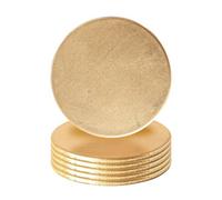 Argon Tableware Metallic Coasters - 10Cm - Gold - Pack Of 6