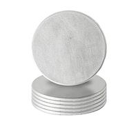 Metallic Coasters 10cm Pack of 6 Argon Tableware Silver One Size