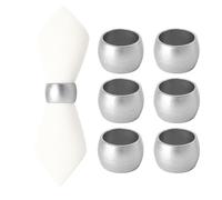 Argon Tableware Metallic Napkin Rings - 4.5cm - Pack of 6