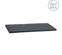 Argon Tableware Modular Slate Table Runner - 100 x 25cm - Black Natural Slate Dining Table Mat Decorative Long Dinner Table Centre Piece Platter for Kitchens, Bar, Restaurant, Weddings, Events