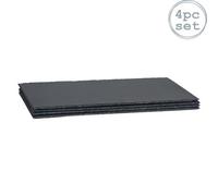 Argon Tableware Modular Slate Table Runner - 200 x 25cm - Black Natural Slate Dining Mat Decorative Long Dinner Table Centre Piece Platter for Kitchens, Bar, Restaurant, Weddings, Events