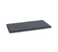 Argon Tableware Natural Slate Serving Board - 20 x 11cm - Rustic Cheese, Charcuterie & Tapas Platter with Non-Slip Feet for Home, Restaurant & Café Use