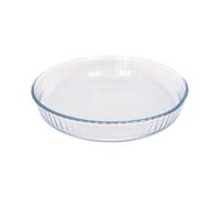 Argon Tableware Optical Round Glass Oven Dish - 26cm x 26cm - 1x Small Baking Tray in Clear | Size: 26 cm x 26 cm Argon Tableware Clear 26 cm x 26 cm