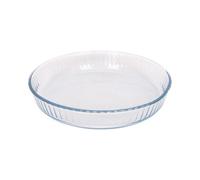 Argon Tableware Optical Round Glass Oven Dish - 26cm x 26cm - 1x Small Baking Tray in Clear | Size: 26 cm x 26 cm Argon Tableware Clear 26 cm x 26 cm