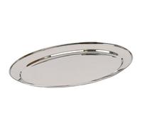 Oval Stainless Steel Serving Platter - 60cm x 41cm Argon Tableware Silver One Size