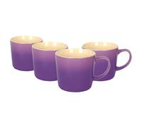 Argon Tableware Purple Ombre Coffee Mug 330ml - Pack of 4 - New Bone China Tea Mug, Vegan Friendly Ceramic Cup, Glazed Stoneware Style Drinkware, Microwave Dishwasher Safe