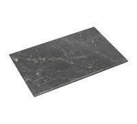 Argon Tableware Marble Chopping Board - 30 x 20cm - Black - Rectangle Cutting Board Solid Worktop Protector Mat Serving Platter for Slicing Vegetables, Cutting Meat, Meal Preparation