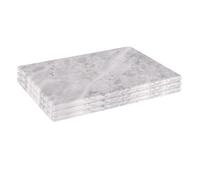 Argon Tableware Rectangle Marble Chopping Boards - 30 x 20cm - Pack of 3 - White Cutting Board Solid Worktop Protector Mat Serving Platter for Slicing Vegetables, Cutting Meat, Meal Preparation