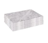 Argon Tableware Rectangle Marble Chopping Boards - 30 x 20cm - Pack of 6 - White Cutting Board Solid Worktop Protector Mat Serving Platter for Slicing Vegetables, Cutting Meat, Meal Preparation