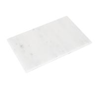 Argon Tableware Rectangle Marble Chopping Board - 40cm x 30cm - White - 1x Non-Slip Stone Kitchen Cheese Bread Meat Cutting Serving Counter Work Top Protector Slab