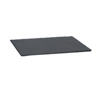 Argon Tableware Slate Serving Platter - Rectangle - 40 x 30cm - Black Natural Slate Rustic Raw Cut Serving Platter Fruit Savoury Placemat Cheese Board with Soft Padded Feet