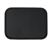 Argon Tableware Black Rectangular Serving Tray 56 x 41cm - Reusable Non Slip Rubberized Surface Platter for Food and Drinks - Durable Heat Resistant Stackable Tray for Bars, Restaurants and Home Use