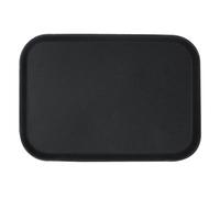 Argon Tableware Black Rectangular Serving Tray 66 x 45.5cm - Reusable Non Slip Rubberized Surface Platter for Food and Drinks - Durable Heat Resistant Stackable Tray for Bars, Restaurants and Home Use