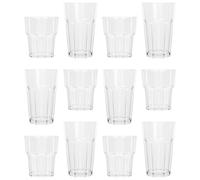 Argon Tableware Reusable Plastic Tumblers & Highball Glasses 12-Piece Set in Clear Argon Tableware Clear