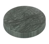 Argon Tableware Marble Placemats - 30cm - Green - Pack of 6 - Round Placemats Dining Mat Table Mat Plate Serving Trays for Appetizers, Lunch, Mains, Parties, Food Presentation