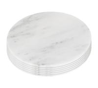 Argon Tableware Round Marble Placemats - 30Cm - White - Pack Of 6