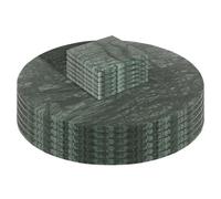 Argon Tableware Round Marble Placemats & Square Coasters - Green Kitchen Dining Table Mats Bar Drinks Coaster Protector Place Mats