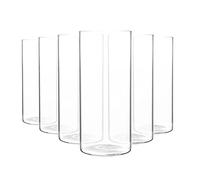 Argon Tableware Scandi Storage Jars - 1500ml - 6 Pack - Kitchen Utensils Cutlery Pot Bathroom Aromatherapy Storage No Lid Open Container Glass Jar