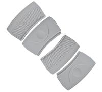 Argon Tableware Silicone Pot Handle Covers - Pack of 2 - Grey Heat-Resistant Pan & Casserole Handle Grip Protectors, 7.5 x 4.5cm Non-Slip Oven Mitt Alternative, Dishwasher Safe