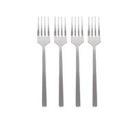 Argon Tableware Silver Stainless Steel Cake Forks Set of 4-15cm Dessert Forks for Pastries, Cakes and Sweet Treats - Elegant Modern Cutlery with Durable Rust-Resistant Finish for Dining and Parties