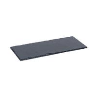 Argon Tableware Rectangle Slate Dinner Plate - 29 x 12cm - Pack of 1 - Natural Slate Rustic Raw Cut Serving Dish Cheese Board Savoury Mat with Soft Padded Feet