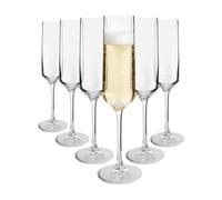 Argon Tableware Soho Crystal Champagne Flutes - 210ml - Pack of 6 in Clear Argon Tableware Clear