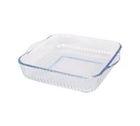 Argon Tableware Square Glass Oven Dish - 24 X 21Cm - Optical Baking Casserole Lasagne Roasting Roaster Cooking Tray Bowl
