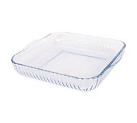 Argon Tableware Square Glass Oven Dish - 30 X 27.5Cm - Optical Baking Casserole Lasagne Roasting Roaster Cooking Tray Bowl
