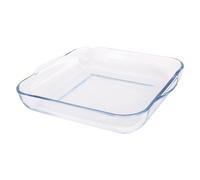 Argon Tableware Square Glass Oven Dish - 30cm x 27.5cm - 1x Large Deep Baking Casserole Lasagne Roasting Roaster Cooking Tray Bowl | Microwave Safe, Freezer Safe