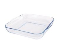 Argon Tableware Square Glass Oven Dish - 30cm x 27.5cm - 1x Large Deep Baking Casserole Lasagne Roasting Roaster Cooking Tray Bowl | Microwave Safe, Freezer Safe