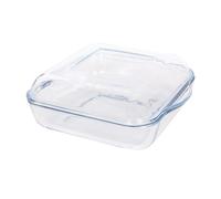 Argon Tableware Square Glass Oven Dish with Lid - 24cm x 21cm, Clear