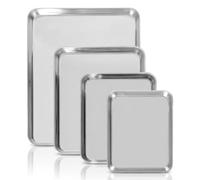 Argon Tableware Stainless Steel Baking Tray Set 4 Piece Roasting Trays