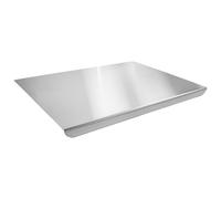 Argon Tableware Stainless Steel Counter Edge Chopping Board with Lip - 40 x 30cm - 1x Large Metal Non-Slip Kitchen Worktop Saver Protector Food Cutting Serving Tray for Meat, Pizza, Cheese