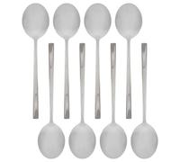 Argon Tableware Stainless Steel Dessert Spoons - 20Cm - Silver - Pack Of 8