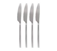 Argon Tableware Stainless Steel Dinner Knives - 21cm - Silver - 4x Dining Knives High Polished Flatware Metal Butter Knife 4-Piece Table Knives Cutlery Set