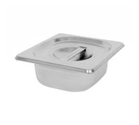 Argon Tableware 1L Gastronorm Container with Lid 1/6 GN 65mm Steel