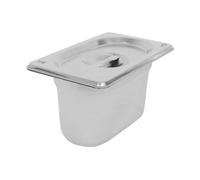Argon Tableware Stainless Steel Gastronorm Container With Lid - 1/9 100mm - 800Ml