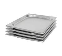 Argon Tableware Stainless Steel Gastronorm Containers - 1/2 20mm - 850Ml - Pack Of 4