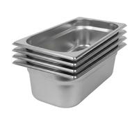 Argon Tableware Stainless Steel Gastronorm Containers - 1/3 100mm - 3.5L - Pack Of 4