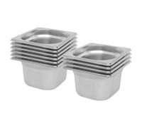 Argon Tableware Stainless Steel Gastronorm Containers - 1/6 100mm - 1.5L - Pack Of 10