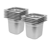 Argon Tableware Stainless Steel Gastronorm Containers - 1/6 150mm - 2.25L - Pack Of 10