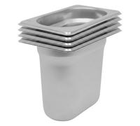 Argon Tableware 1L Gastronorm Containers 1/9 GN 150mm Steel - Pack of 4