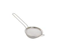 Argon Tableware Stainless Steel Sieve 10cm - Fine Mesh Strainer for Baking, Flour, Pasta, Rice, Vegetables & Grains - Durable Kitchen Colander with Handle - Dishwasher Safe Cooking Utensil